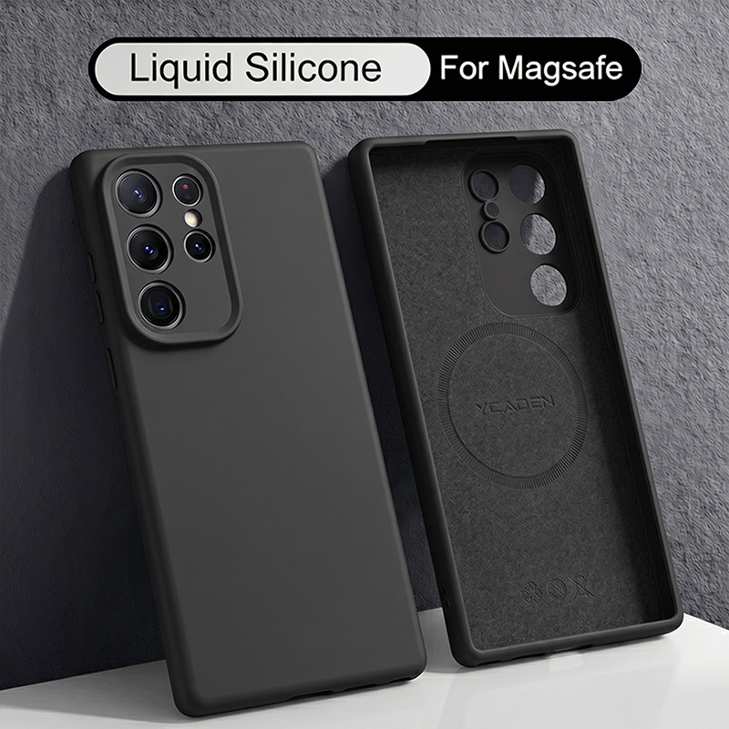 Liquid Silicone Magnetic Phone Case - Soft Liquid Silicone Case For Samsung