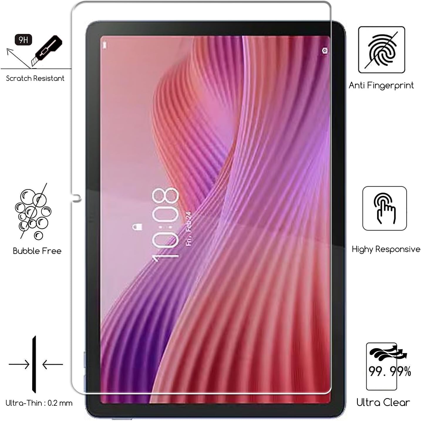 1 PCS 9H Tempered Glass Tablet - огляд і ціна Matte Anti Glare Screen Protector