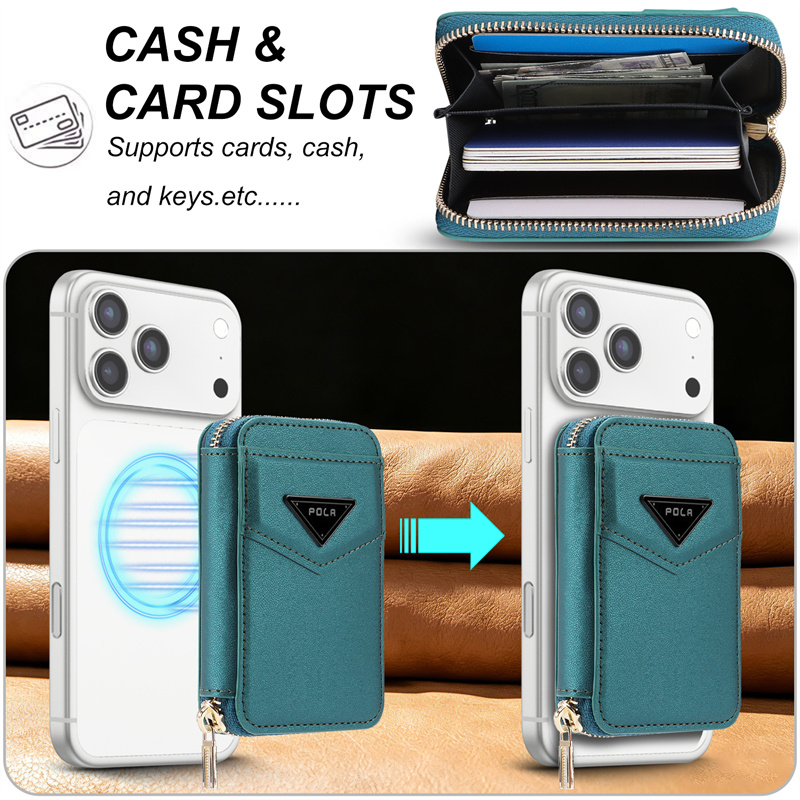 Zipper Wallet Card Holder Case - огляд і ціна Leather Wallet Card Holder Phone Cover