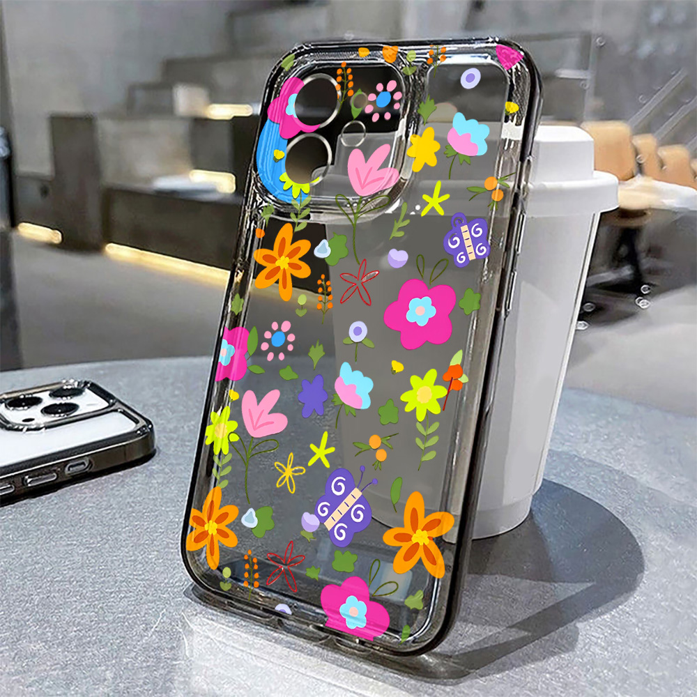 Colorful Flower Clear Phone Ca - огляд і ціна Clear Shockproof Bumper Case
