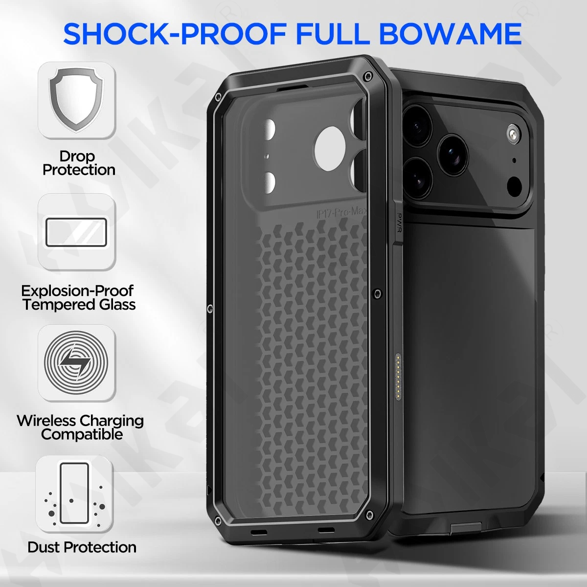 Case For iPhone 17 16 15 14 13 - огляд і ціна Heavy Duty 360 Full Body Protective Case