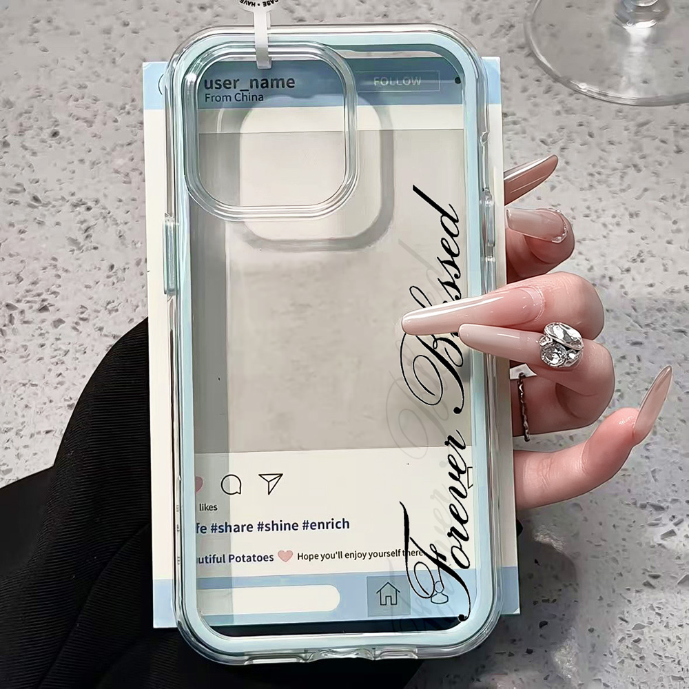 Forever Blessed Simple Clear P - огляд і ціна Clear Shockproof Bumper Case
