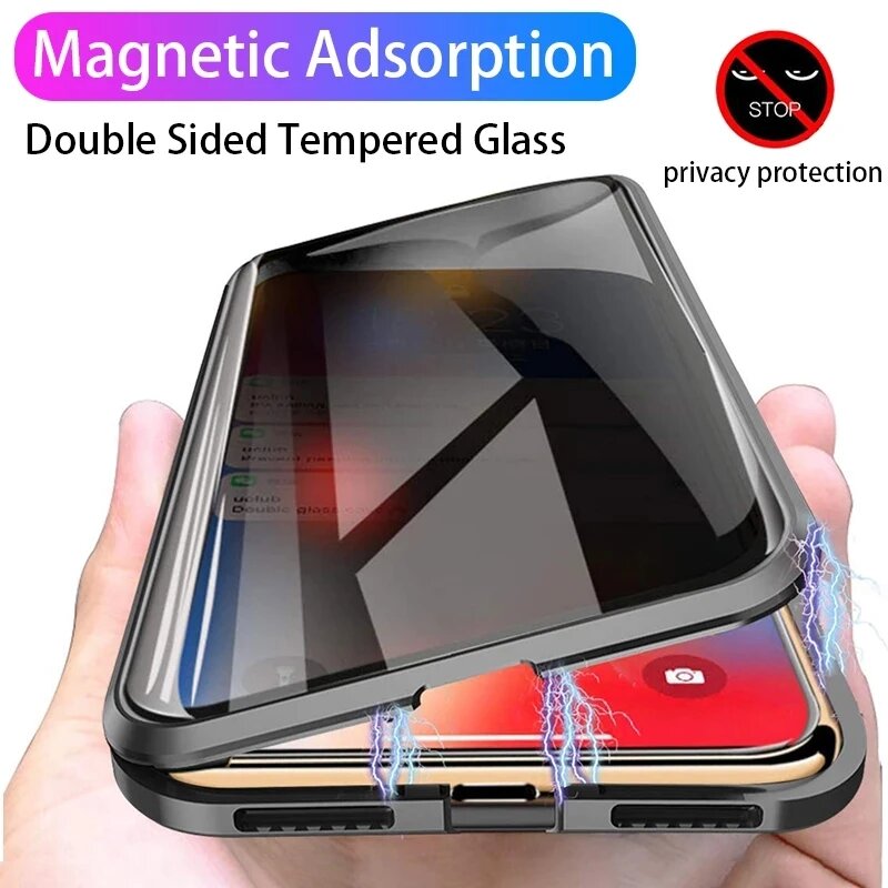 For Huawei nova Y74 Y73 Y63 Y7 - огляд і ціна Anti Spy Privacy Glass Case