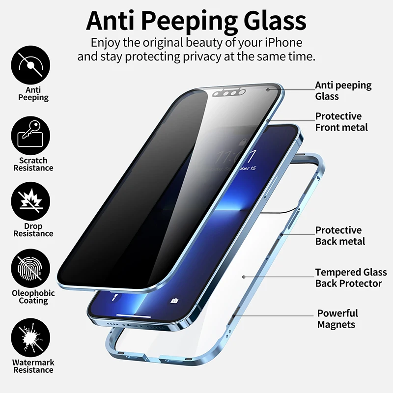 For IPhone Air Privacy Anti sp - огляд і ціна Anti Spy Privacy Glass Case
