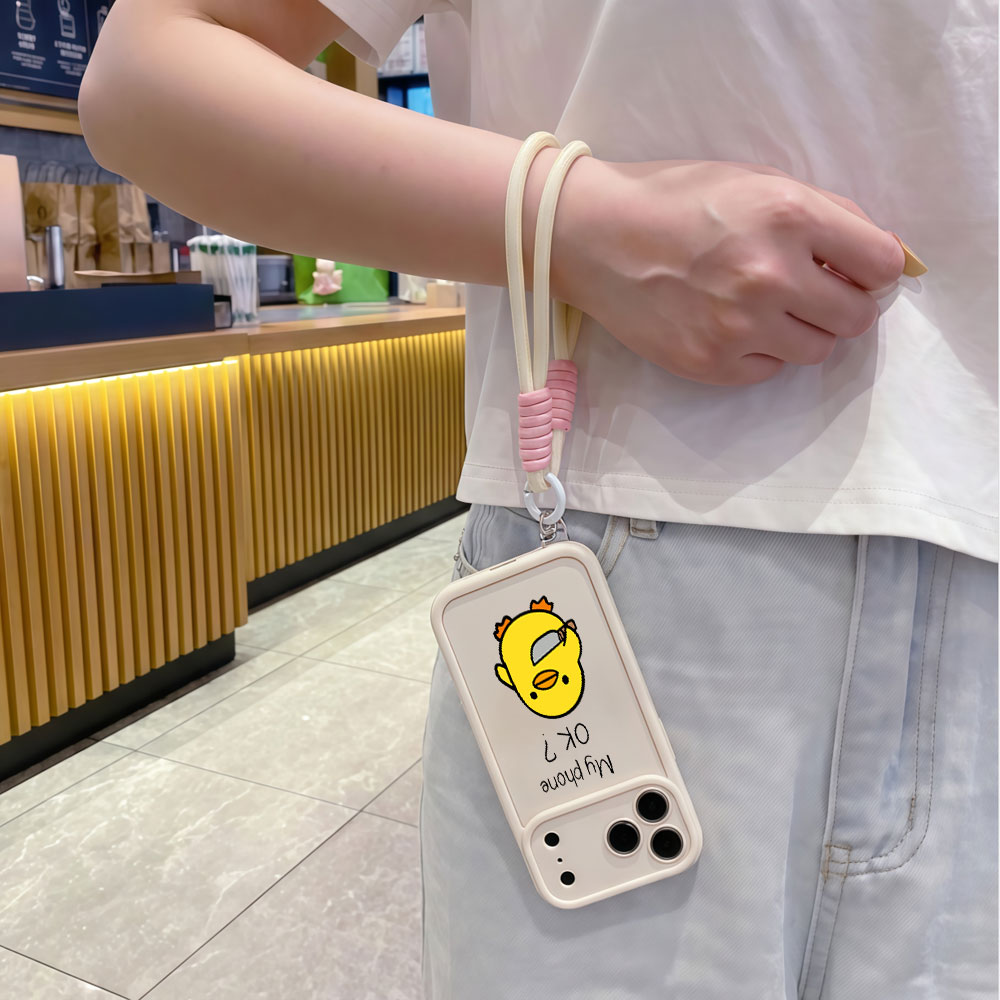 Cute Cartoon Duck Wrist Strap  - огляд і ціна Cute Cartoon Wrist Strap Silicone Case