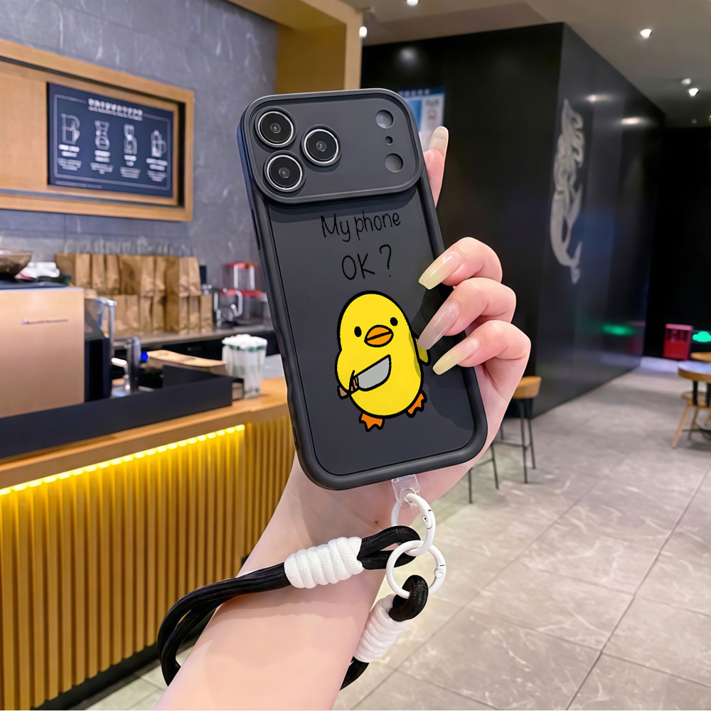 Cute Cartoon Duck Wrist Strap  - огляд і ціна Cute Cartoon Wrist Strap Silicone Case