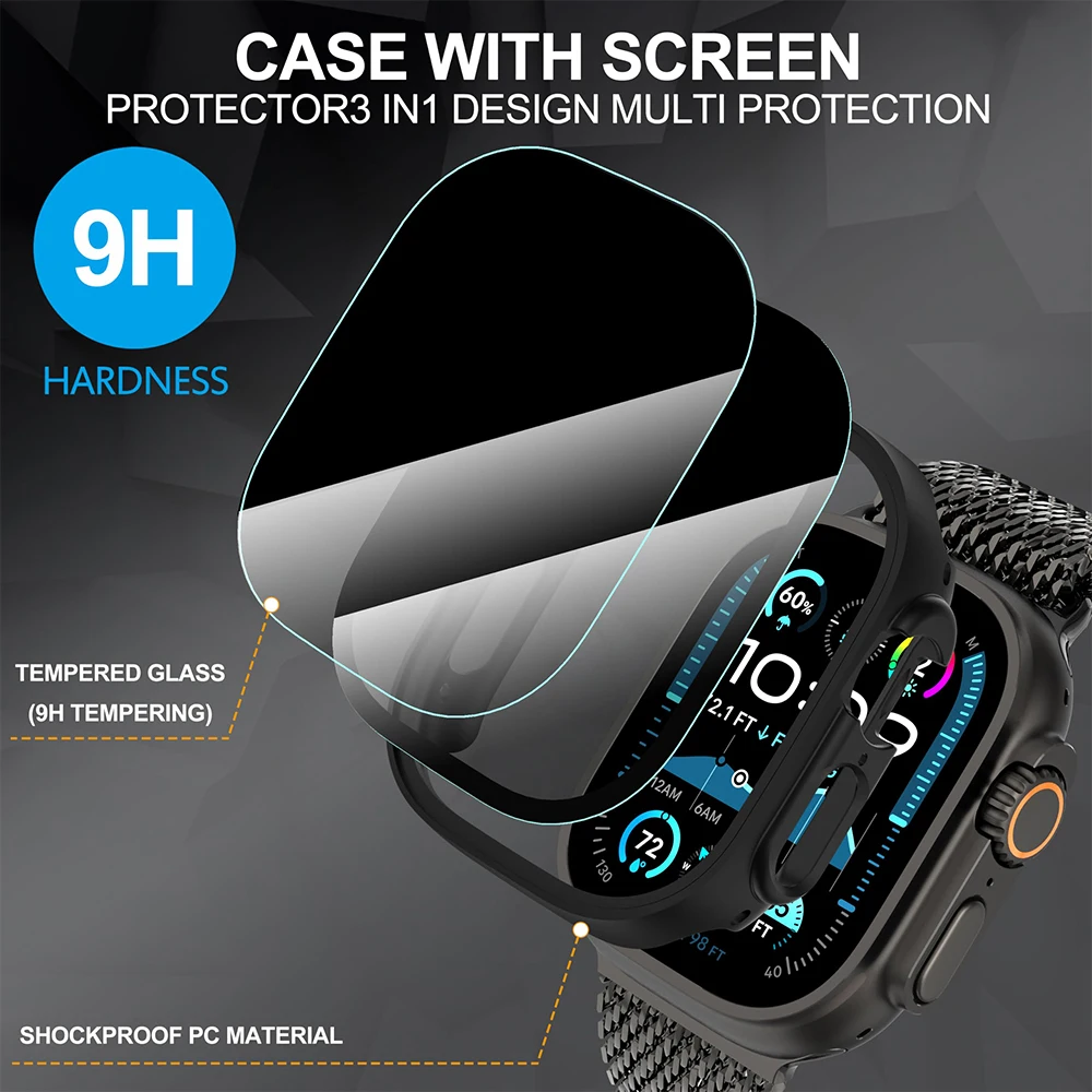 Tempered Glass+Privacy case fo - огляд і ціна Anti Spy Privacy Glass Case