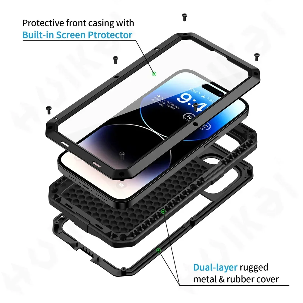 Case For iPhone 16 15 13 12 11 - огляд і ціна Heavy Duty 360 Full Body Protective Case