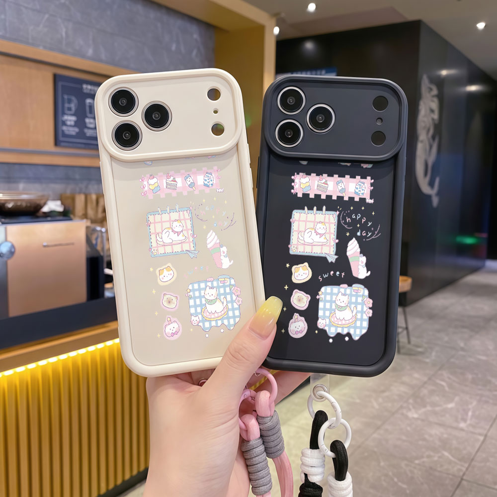 Wrist Strap Cartoon Cute Cat L - огляд і ціна Cute Cartoon Wrist Strap Silicone Case