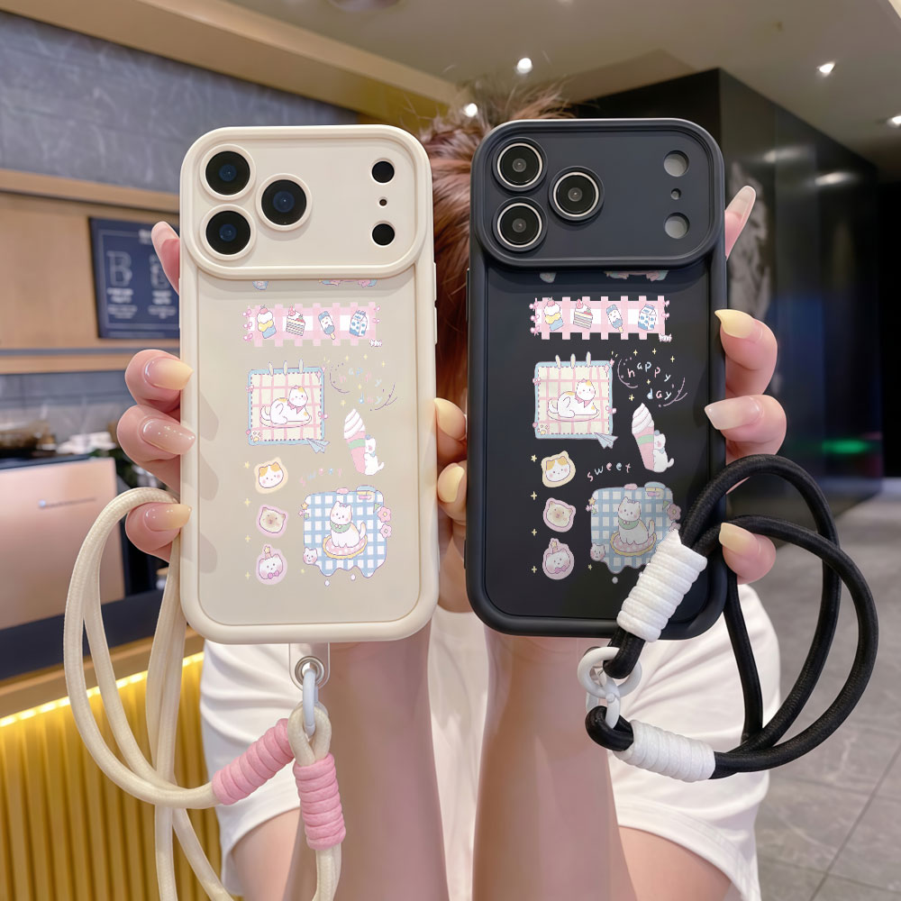 Wrist Strap Cartoon Cute Cat L - огляд і ціна Cute Cartoon Wrist Strap Silicone Case