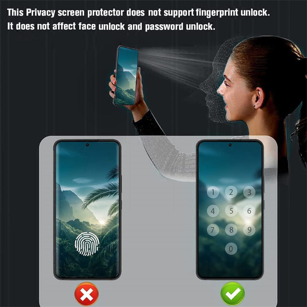 Anti Spy Screen Protector For  - огляд і ціна Anti Spy Privacy Glass Case