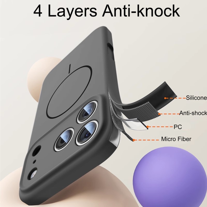 Luxury Liquid Silicone Case Fo - огляд і ціна Liquid Silicone Magnetic Phone Case