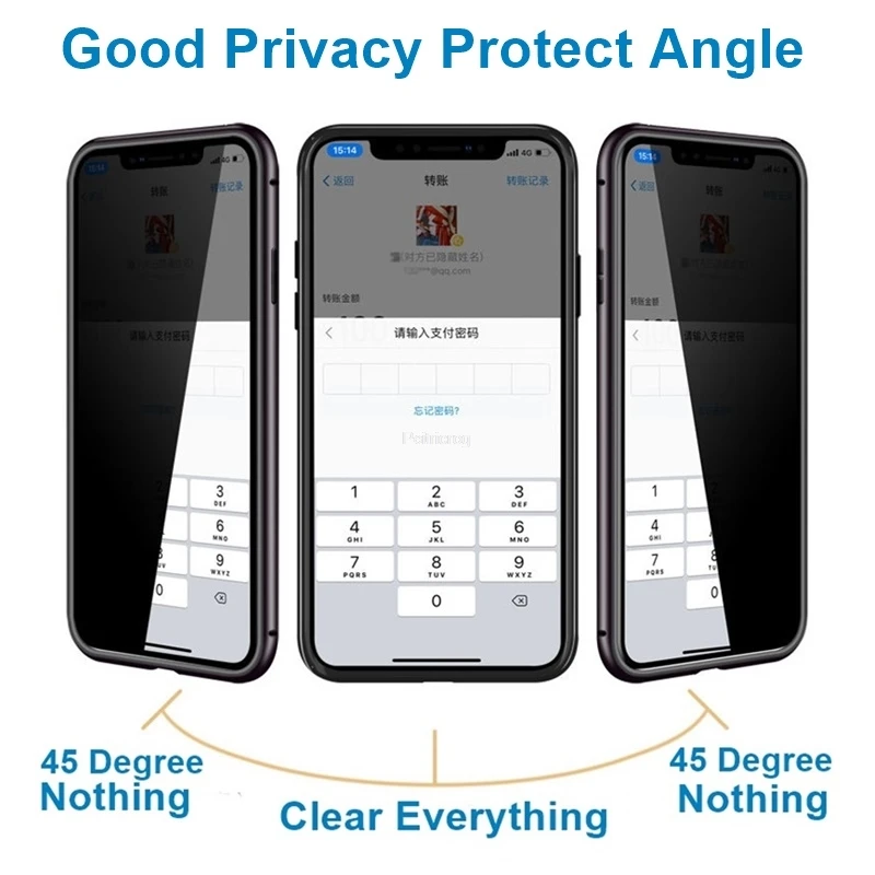 Magnetic Tempered Glass Privac - огляд і ціна Anti Spy Privacy Glass Case