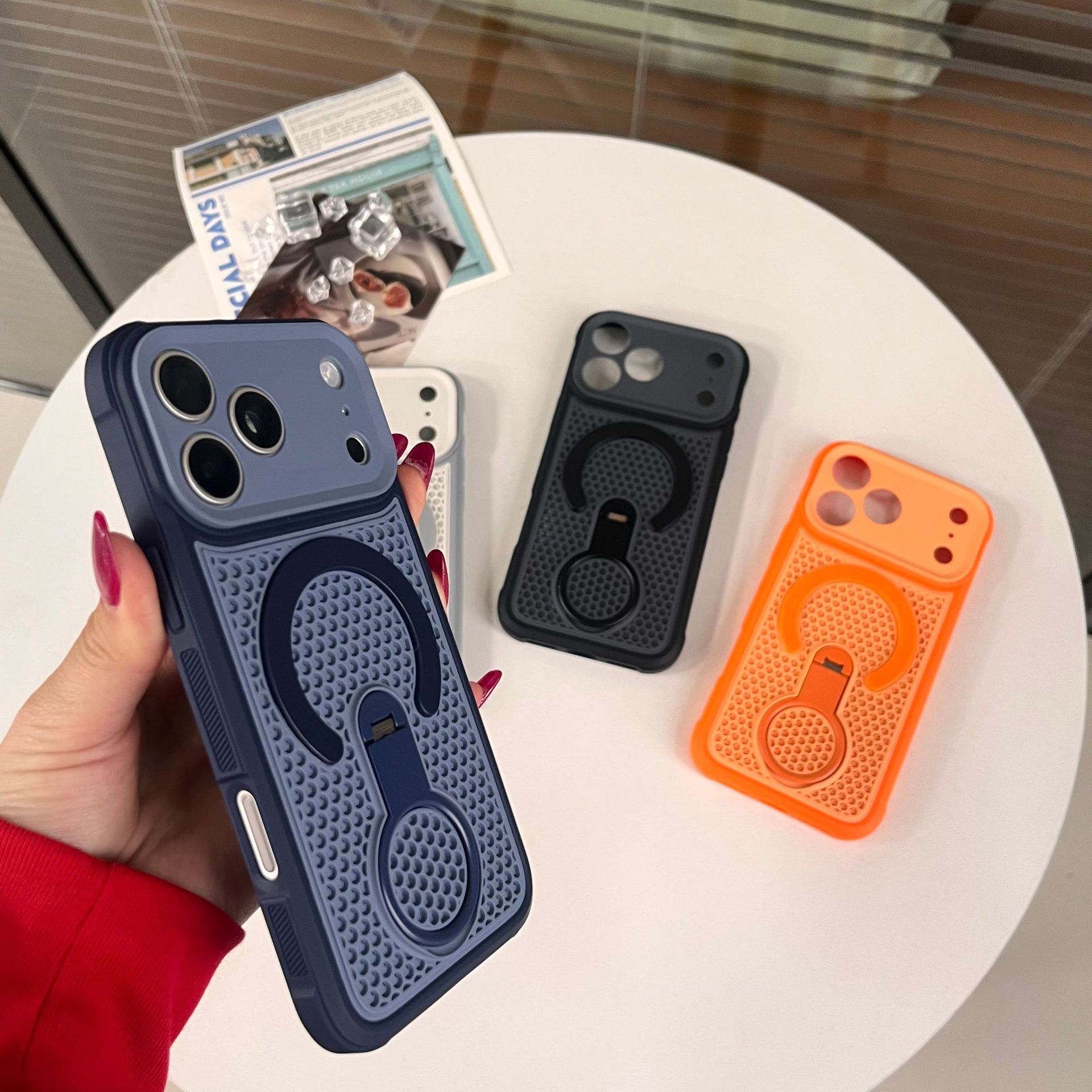 360 ° magnetic bracket breatha - огляд і ціна Heat Dissipation Mesh Breathable Case