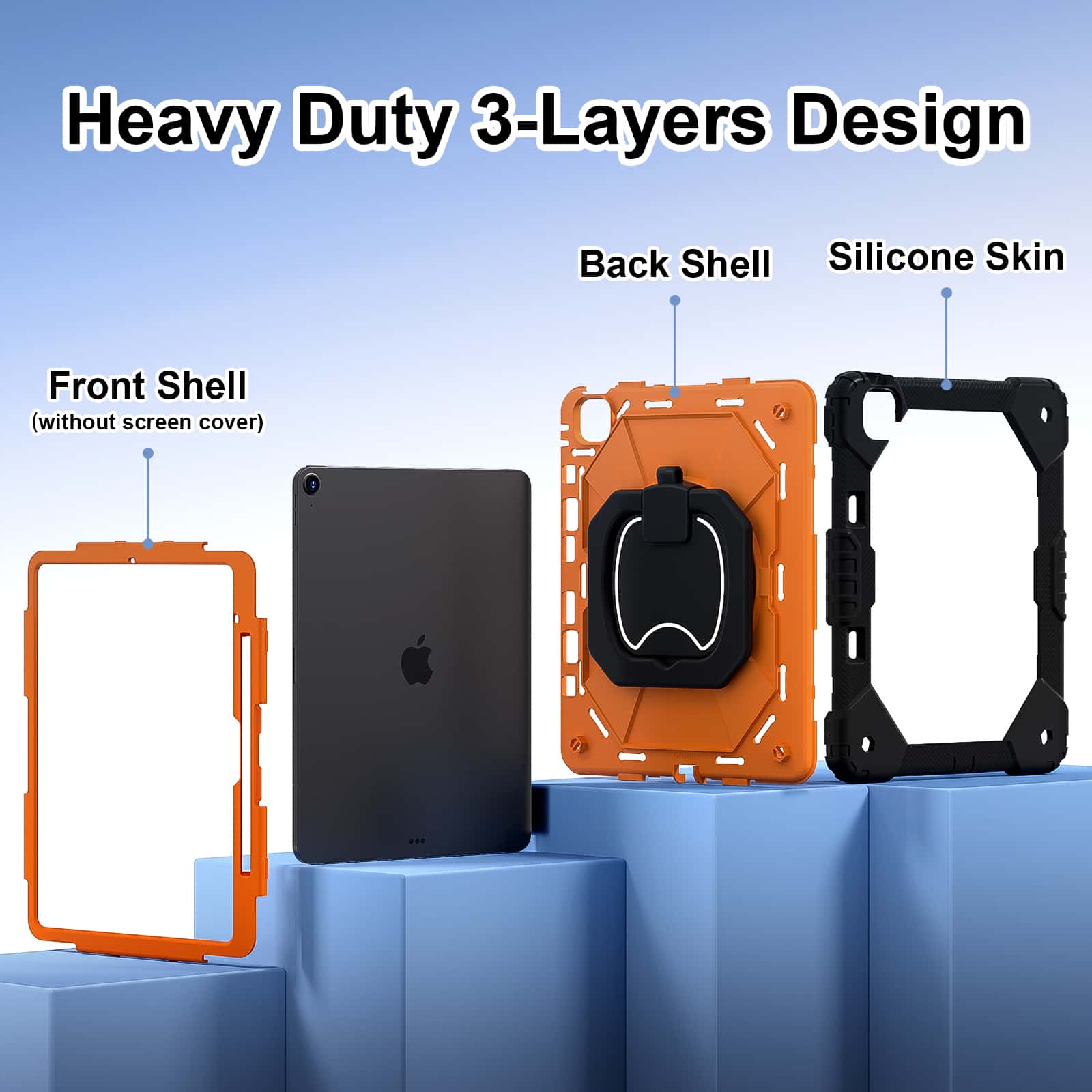 For iPad Pro 13 M5 Air 13 M4 M - огляд і ціна Heavy Duty 360 Full Body Protective Case
