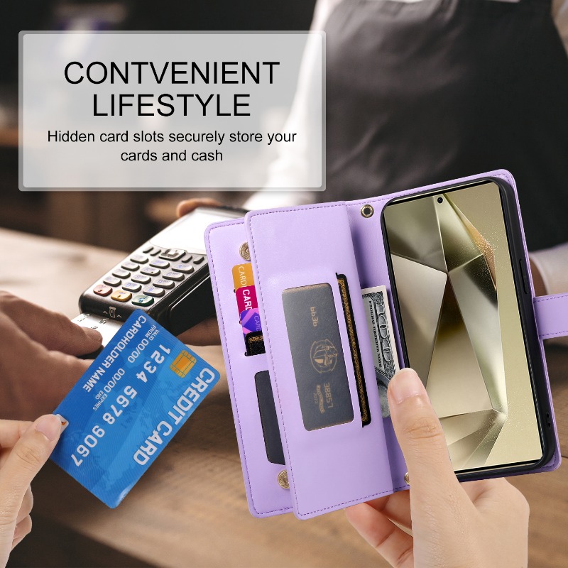 Zipper Crossbody Phone Case fo - огляд і ціна Leather Wallet Card Holder Phone Cover