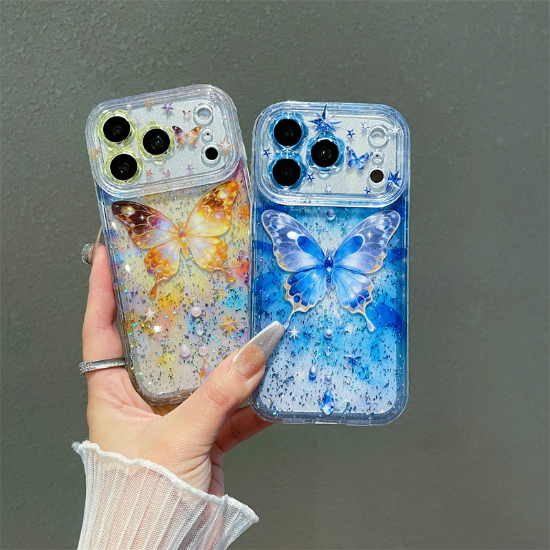 Luxury Colorful Sequins Butter - огляд і ціна Clear Shockproof Bumper Case