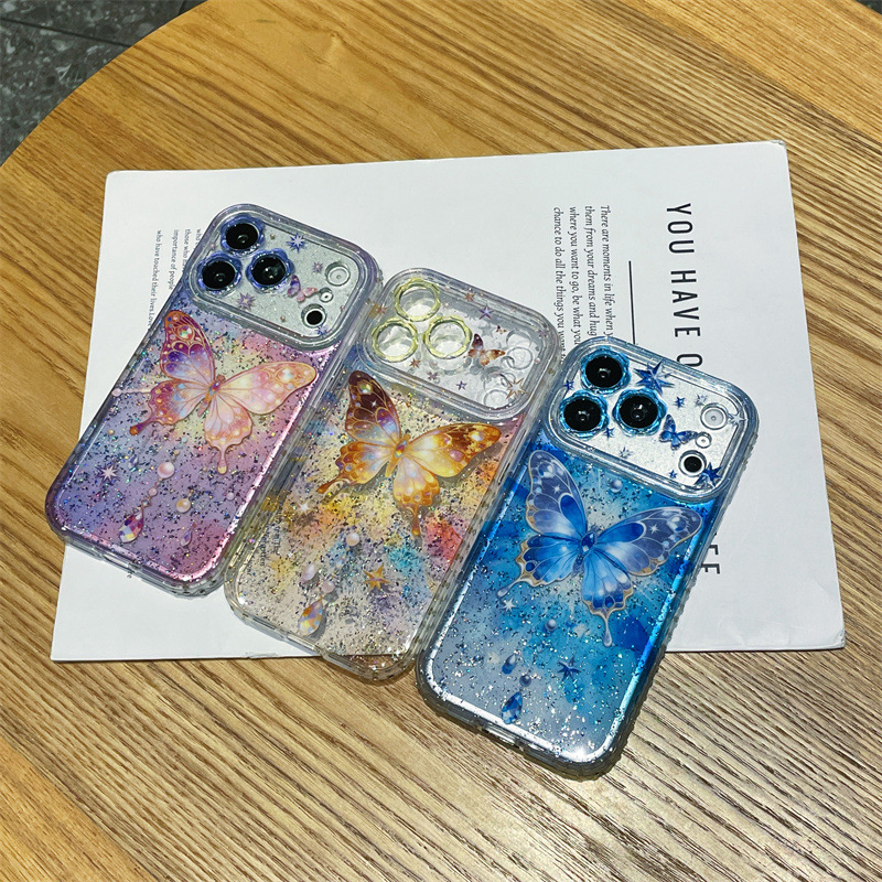 Luxury Colorful Sequins Butter - огляд і ціна Clear Shockproof Bumper Case