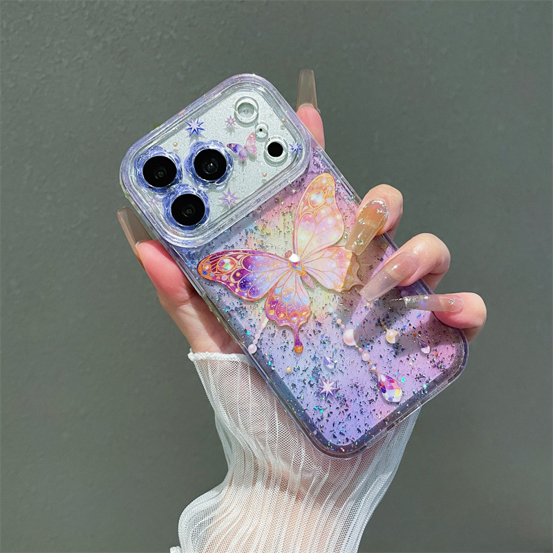 Luxury Colorful Sequins Butter - огляд і ціна Clear Shockproof Bumper Case