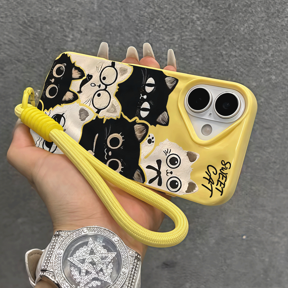 Wrist Strap Phone Case For iPh - огляд і ціна Cute Cartoon Wrist Strap Silicone Case